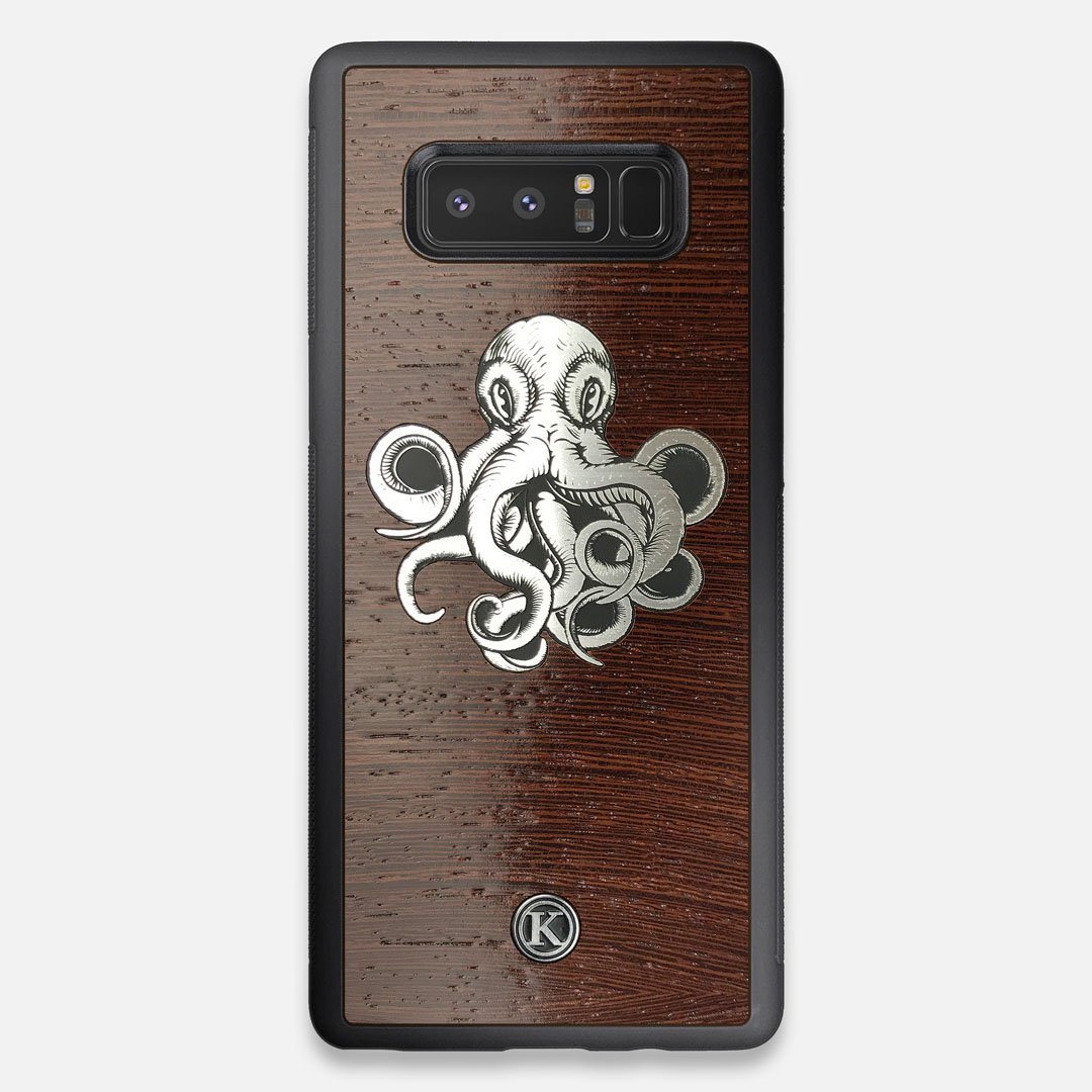 Front view of the Prize Kraken Wenge Wood Galaxy Note 8 Case by Keyway Designs