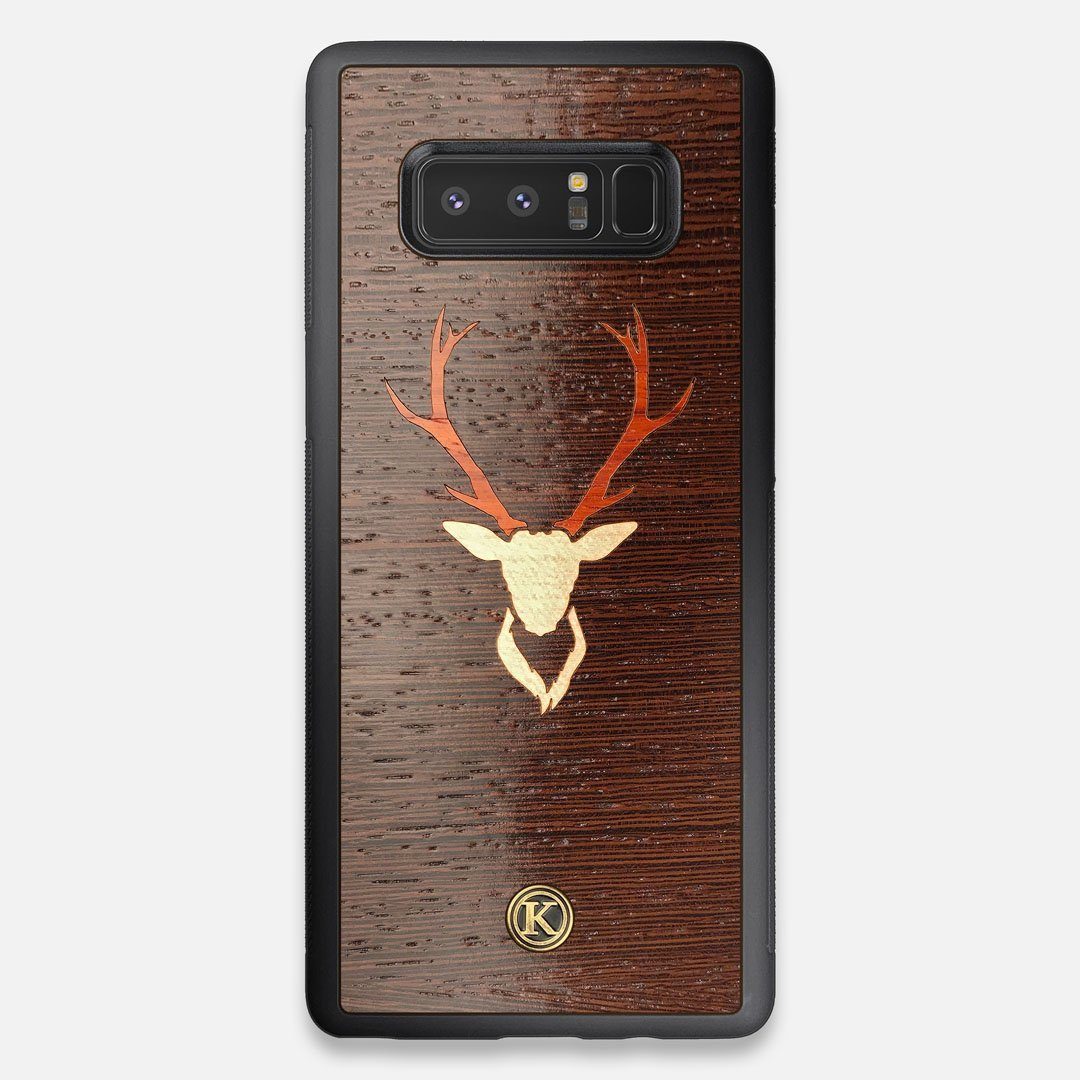 Front view of the Stag Wenge Wood Galaxy Note 8 Case by Keyway Designs