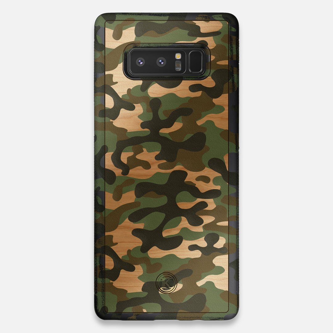 Front view of the stealth Paratrooper camo printed Wenge Wood Galaxy Note 8 Case by Keyway Designs