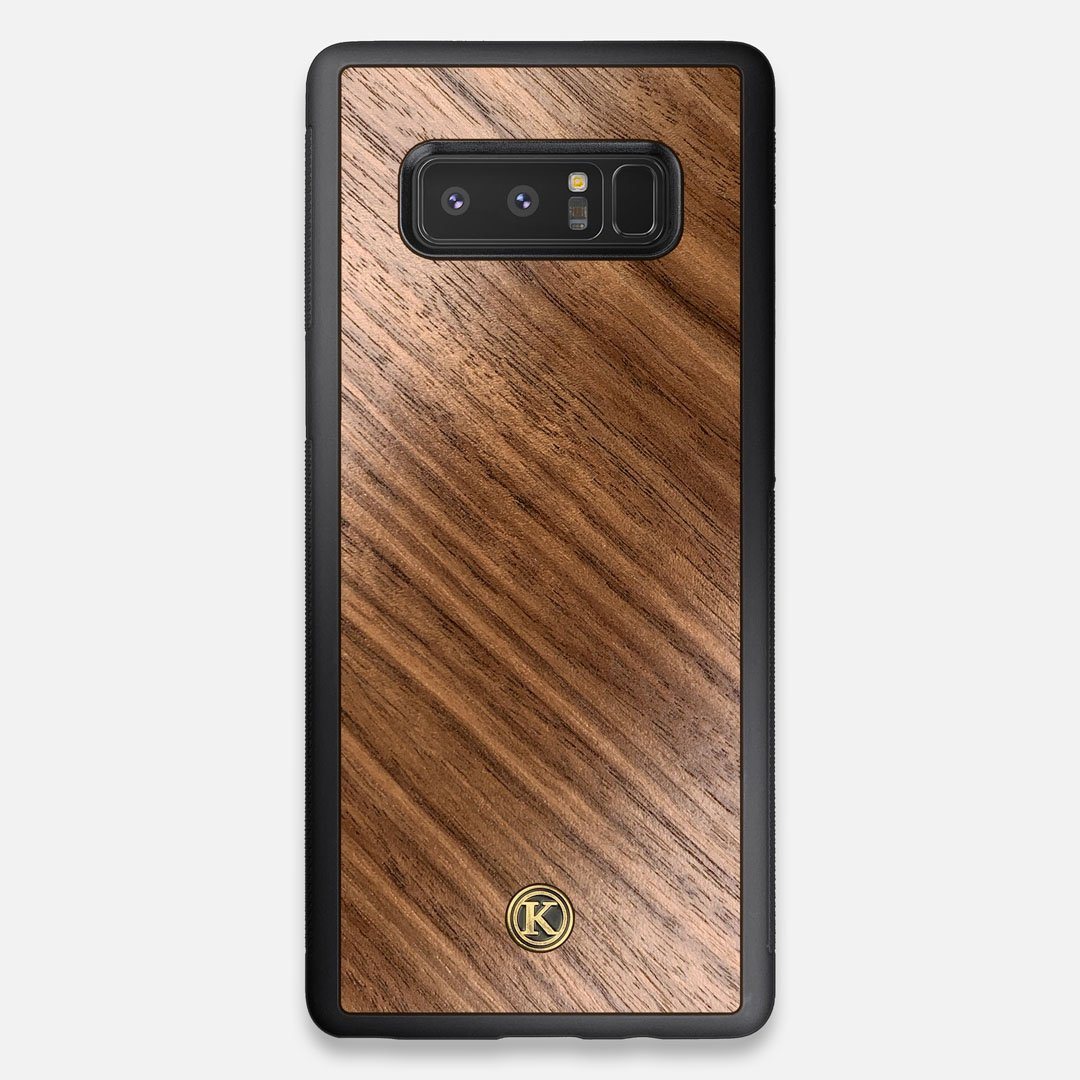 Front view of the Walnut Pure Minimalist Wood Galaxy Note 8 Case by Keyway Designs