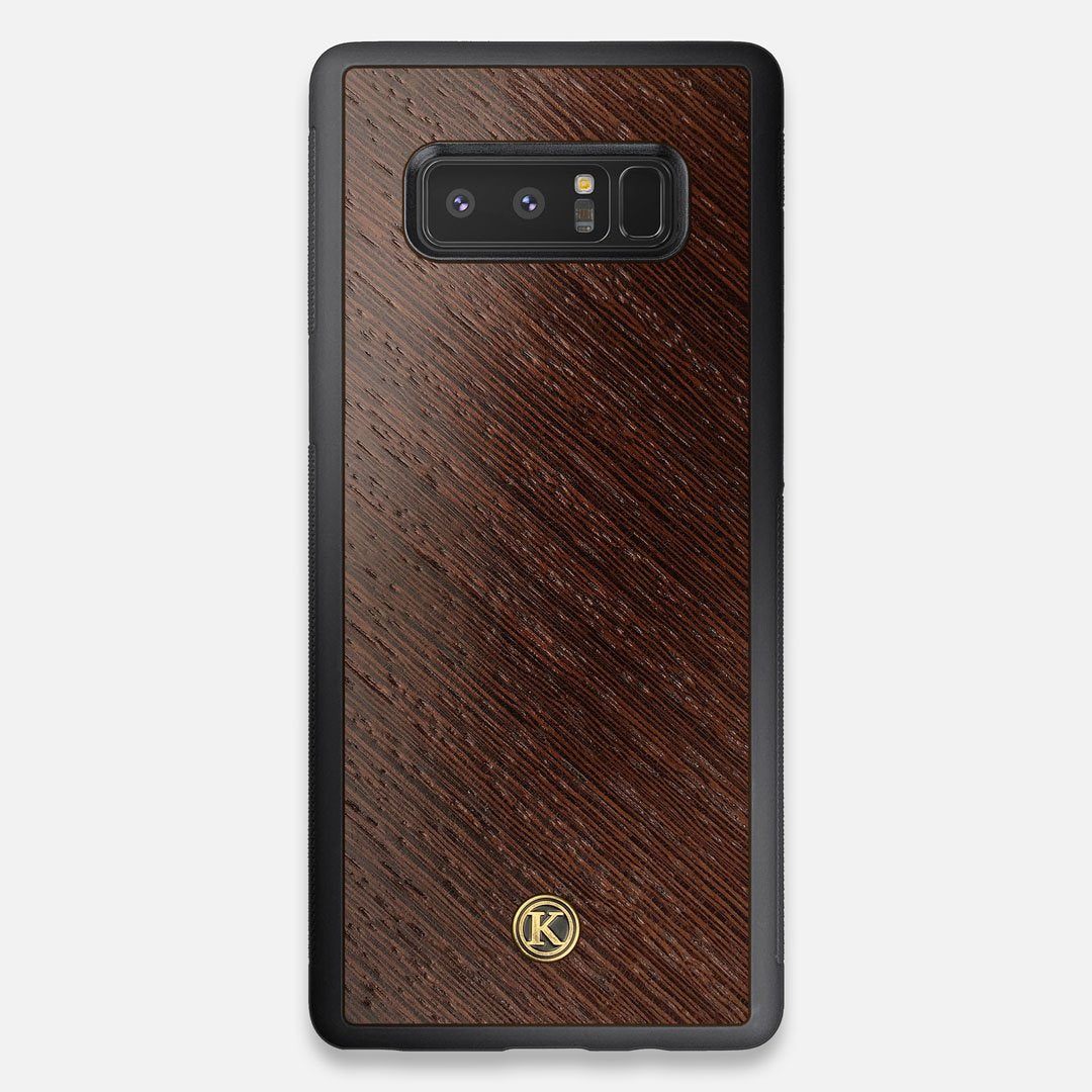 Front view of the Wenge Pure Minimalist Wood Galaxy Note 8 Case by Keyway Designs