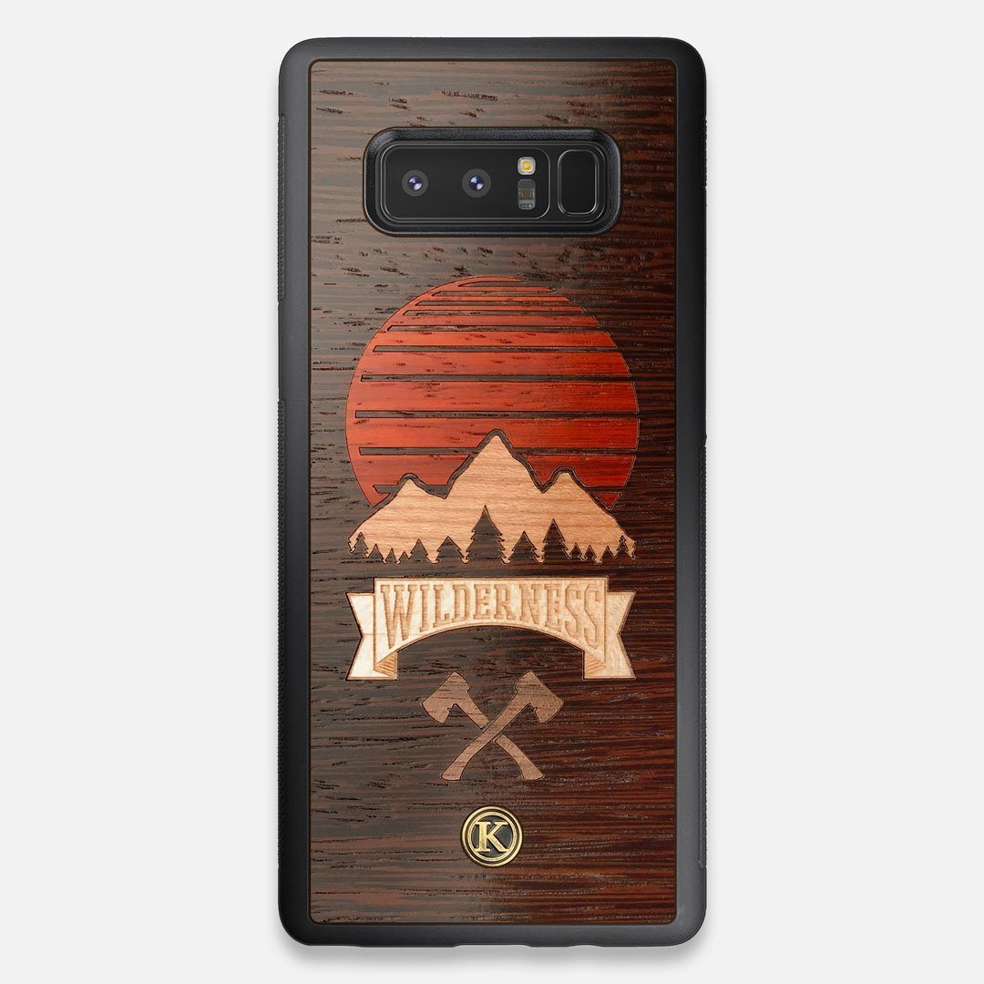 Front view of the Wilderness Wenge Wood Galaxy Note 8 Case by Keyway Designs