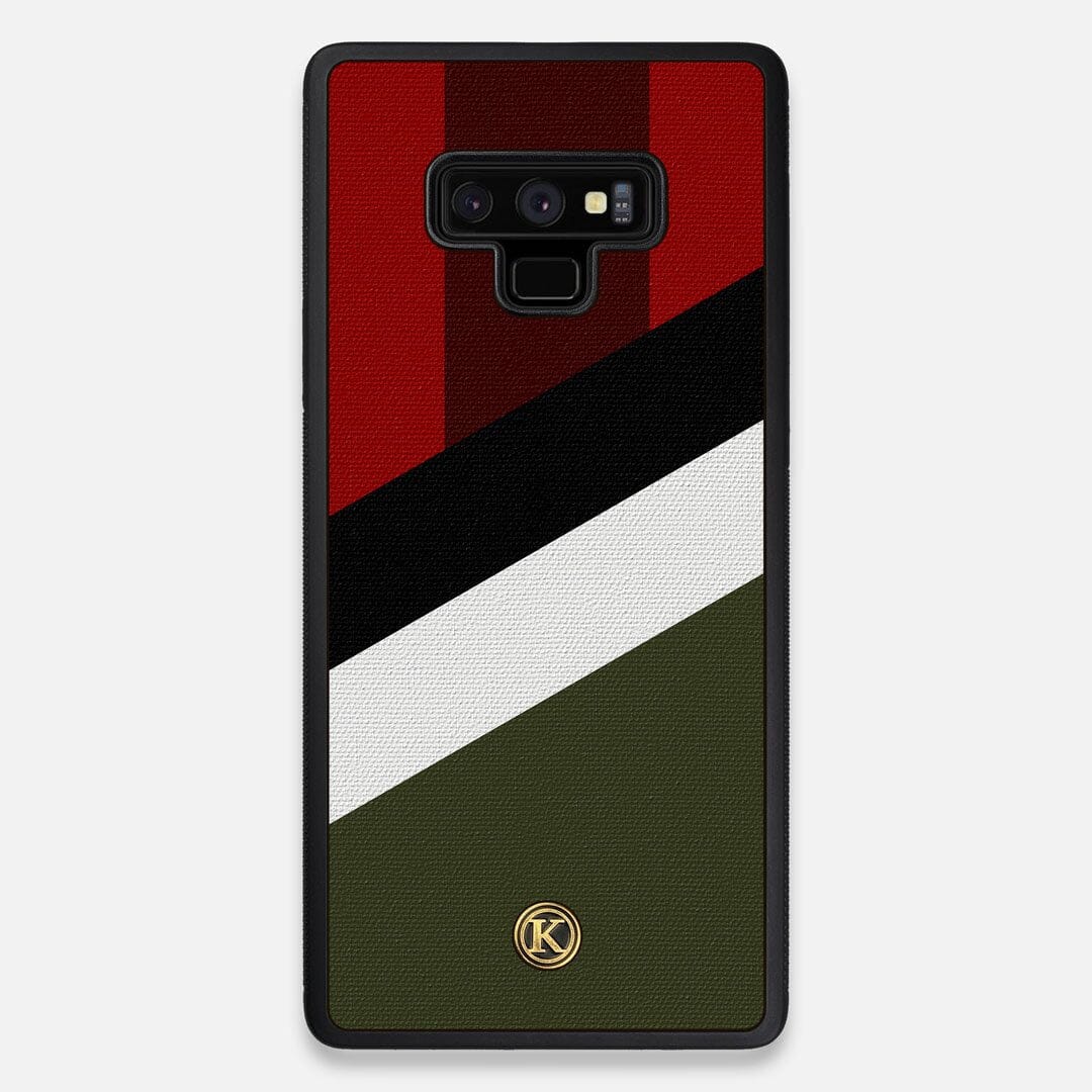 Front view of the Highland Adventure Marker in the Wayfinder series UV-Printed thick cotton canvas Galaxy Note 9 Case by Keyway Designs