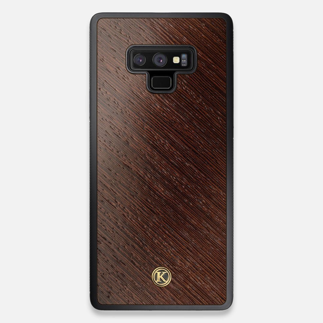 Front view of the Wenge Pure Minimalist Wood Galaxy Note 9 Case by Keyway Designs