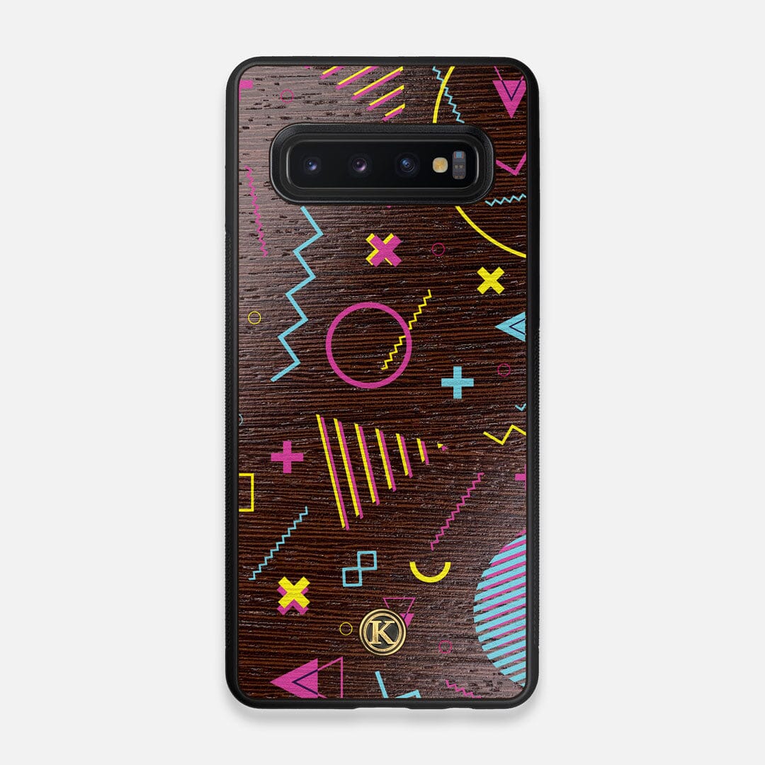 Front view of the 90's inspired, Bayside High esque, printed Maple Wood Galaxy S10 Case by Keyway Designs