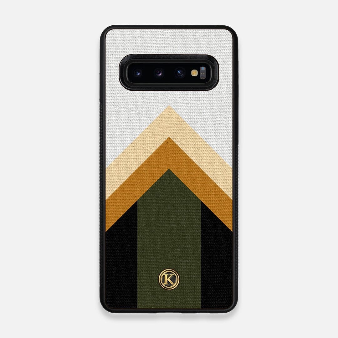 Front view of the Ascent Adventure Marker in the Wayfinder series UV-Printed thick cotton canvas Galaxy S10 Case by Keyway Designs