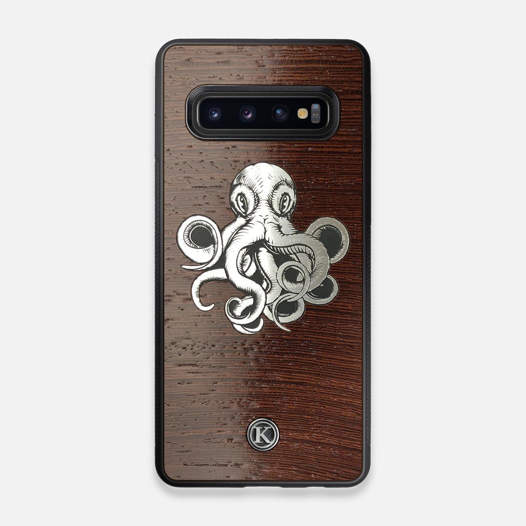 Front view of the Prize Kraken Wenge Wood Galaxy S10 Case by Keyway Designs