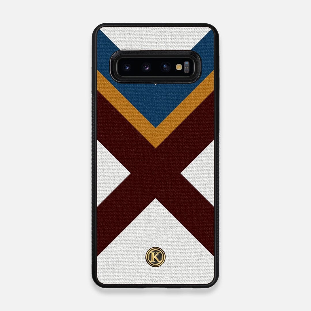 Front view of the Range Adventure Marker in the Wayfinder series UV-Printed thick cotton canvas Galaxy S10 Case by Keyway Designs