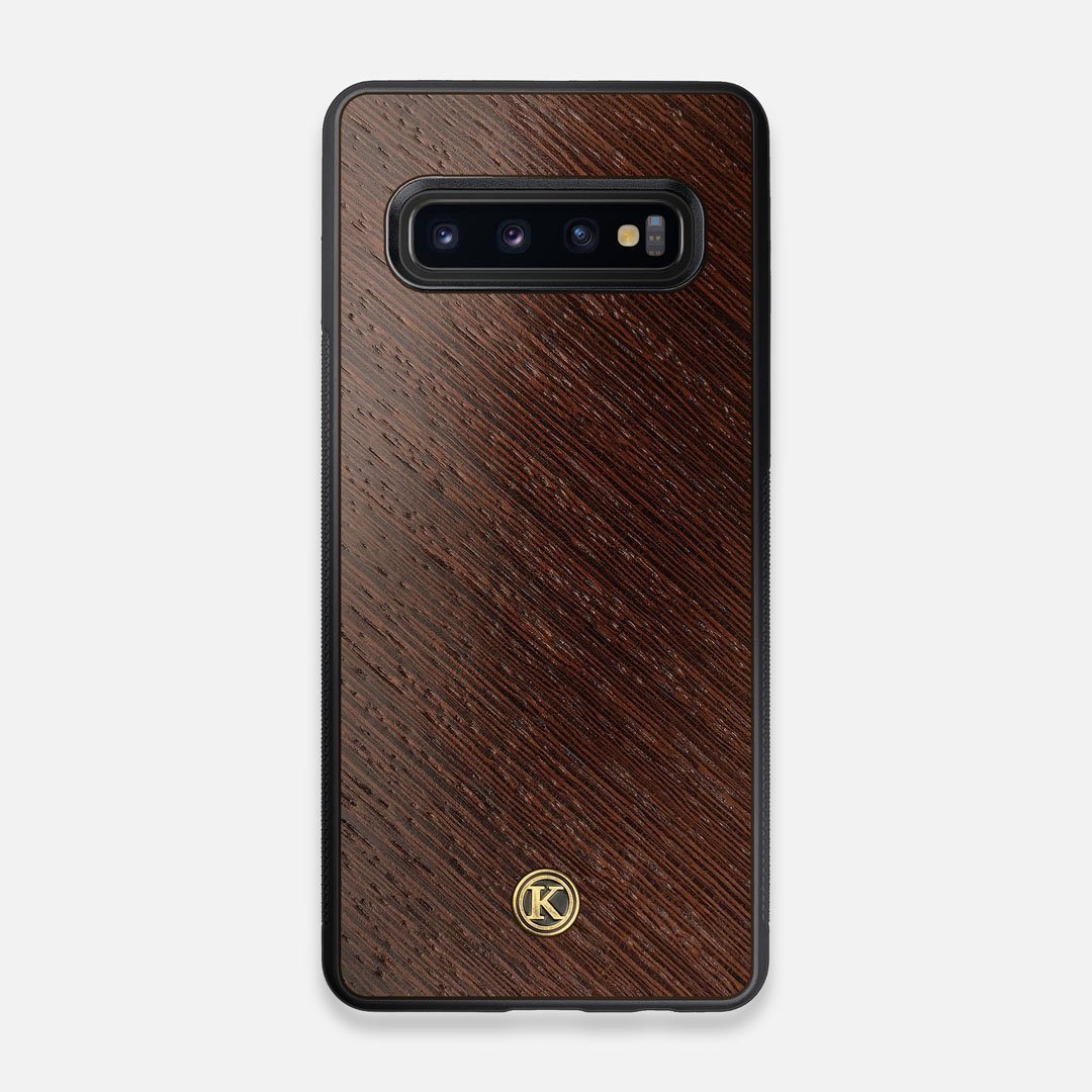 Front view of the Wenge Pure Minimalist Wood Galaxy S10 Case by Keyway Designs
