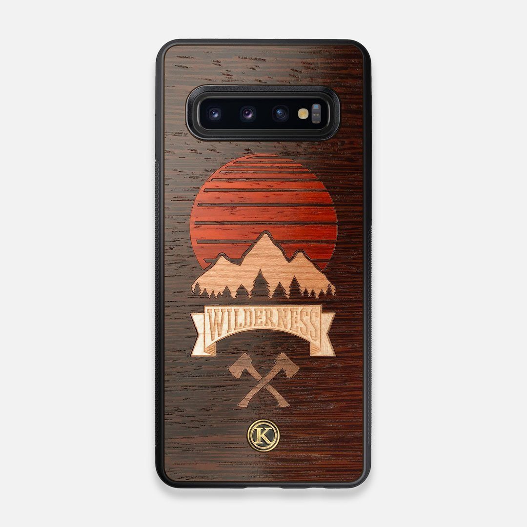 Front view of the Wilderness Wenge Wood Galaxy S10 Case by Keyway Designs