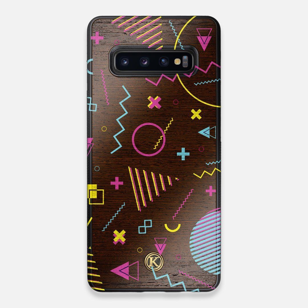 Front view of the 90's inspired, Bayside High esque, printed Maple Wood Galaxy S10+ Case by Keyway Designs