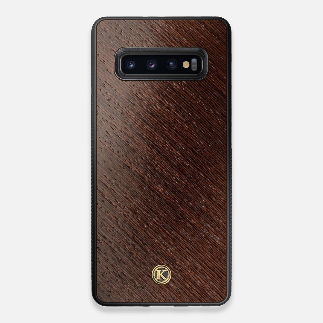 Front view of the Wenge Pure Minimalist Wood Galaxy S10+ Case by Keyway Designs