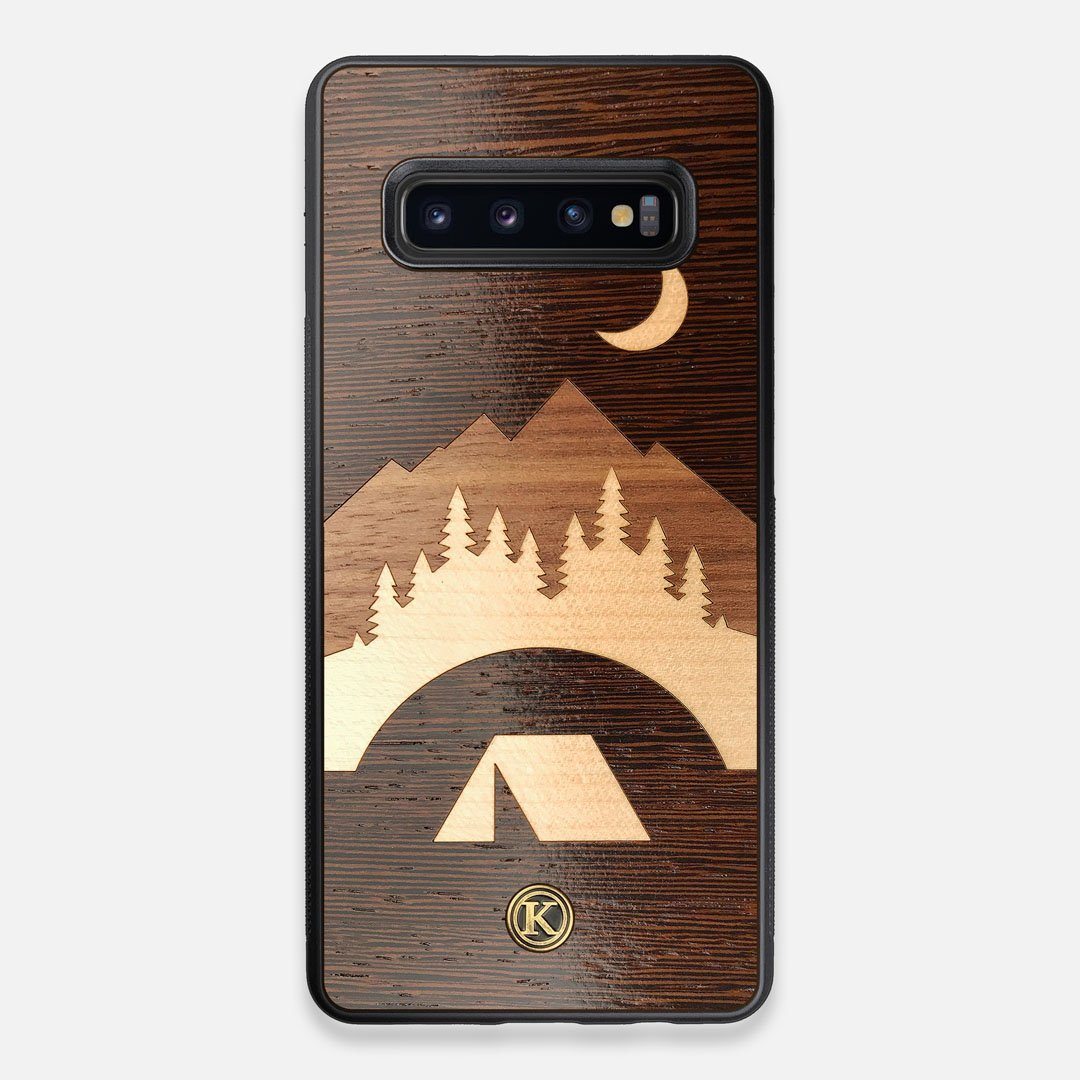 Front view of the Wilderness Wenge Wood Galaxy S10+ Case by Keyway Designs