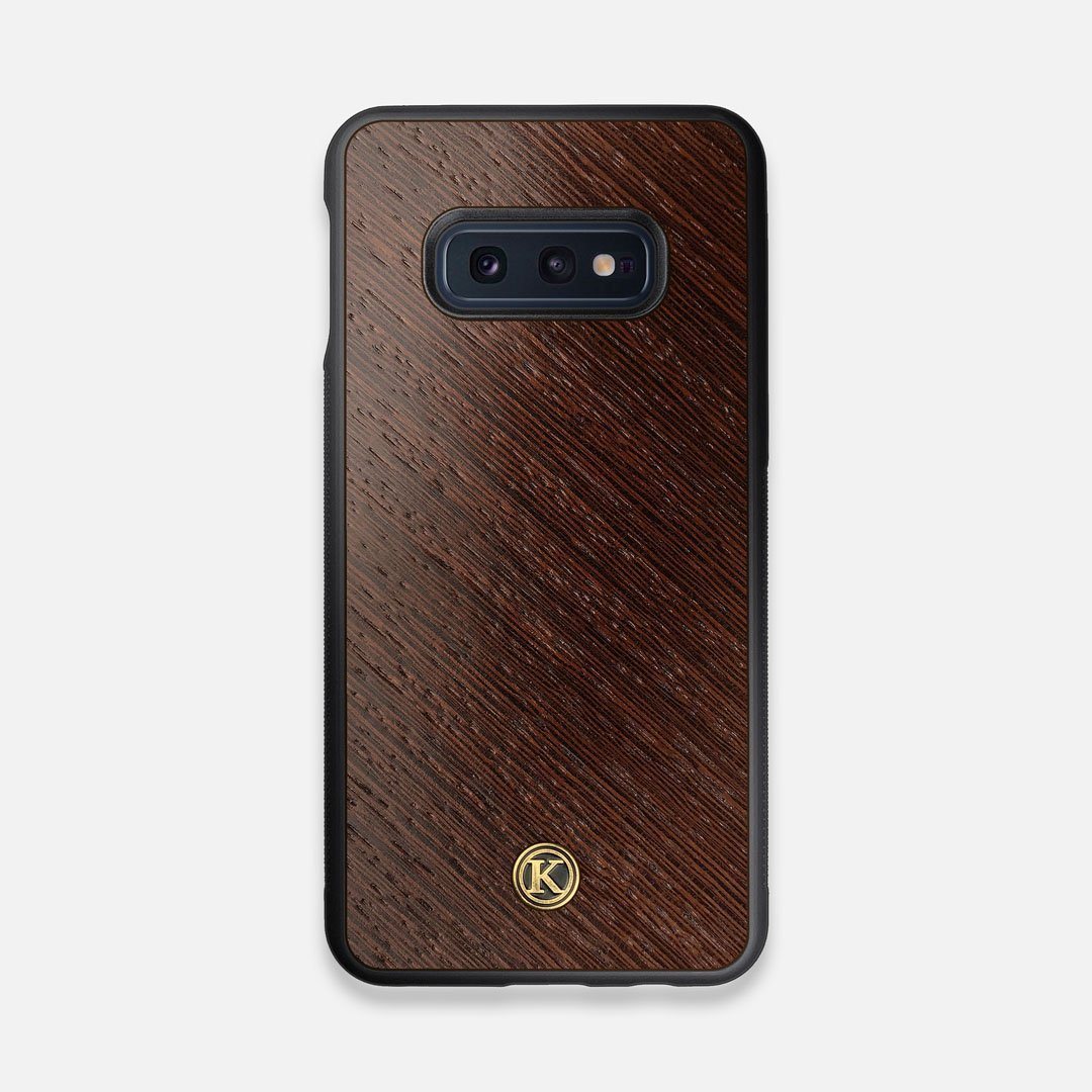 Front view of the Wenge Pure Minimalist Wood Galaxy S10e Case by Keyway Designs