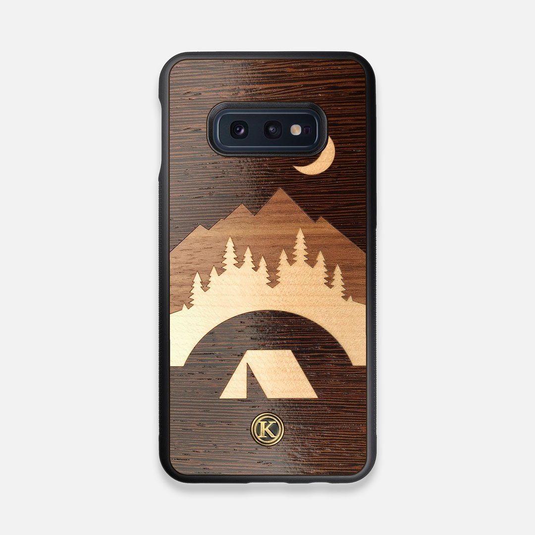 Front view of the Wilderness Wenge Wood Galaxy S10e Case by Keyway Designs