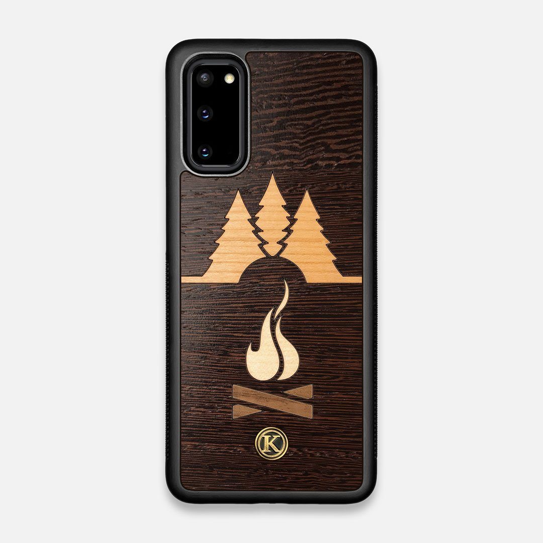 Front view of the Nomad Campsite Wood Galaxy S20 Case by Keyway Designs