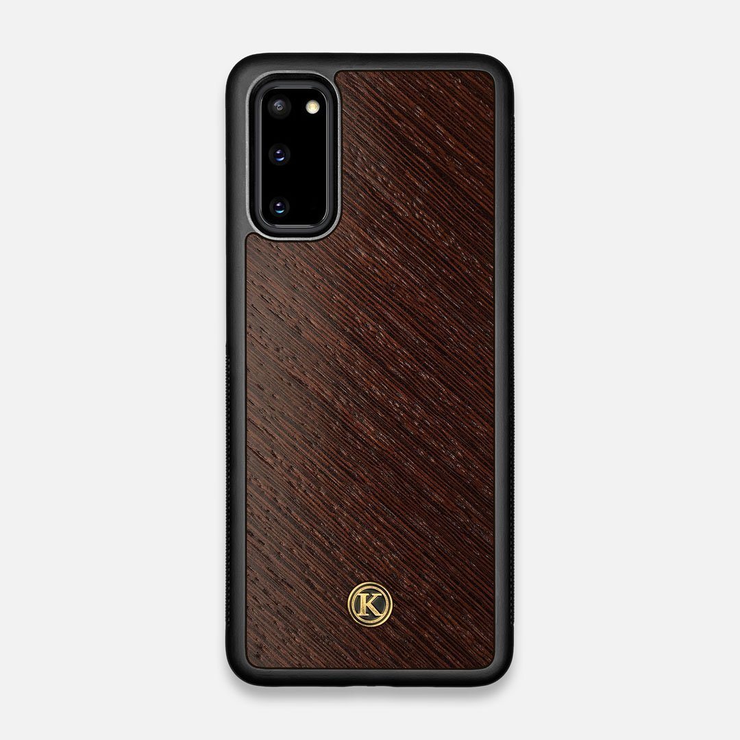 Front view of the Wenge Pure Minimalist Wood Galaxy S20 Case by Keyway Designs
