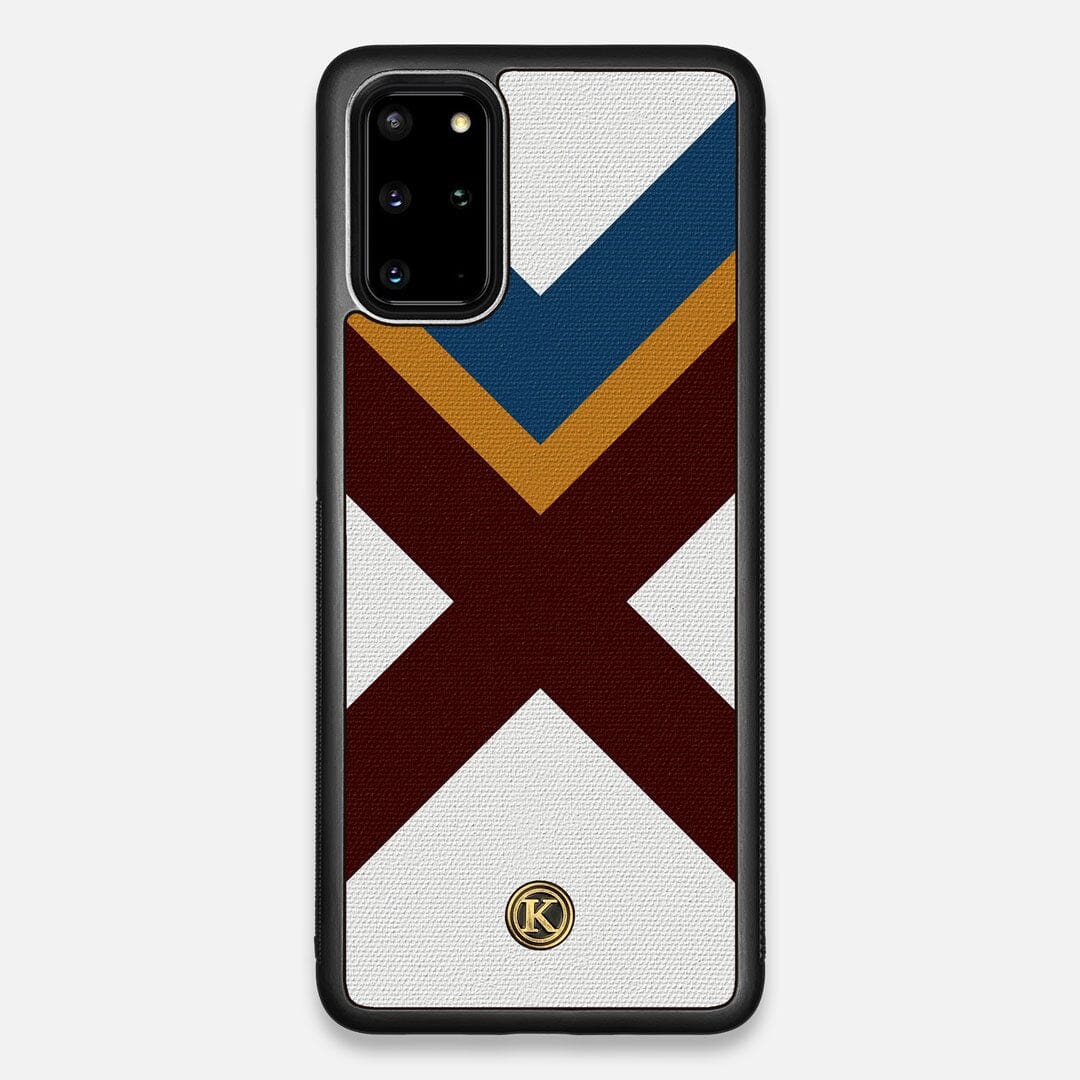 Front view of the Range Adventure Marker in the Wayfinder series UV-Printed thick cotton canvas Galaxy S20 Plus Case by Keyway Designs