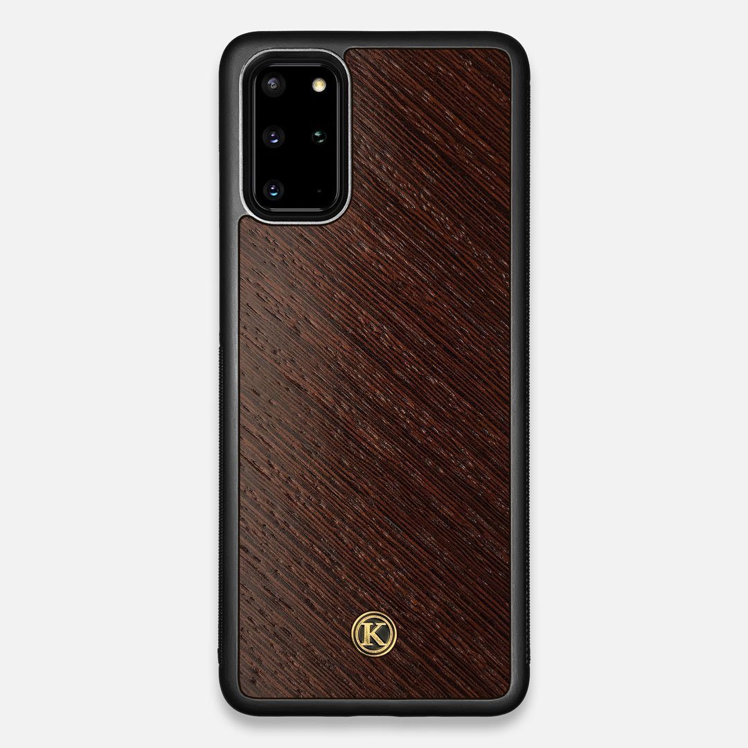 Front view of the Wenge Pure Minimalist Wood Galaxy S20+ Case by Keyway Designs
