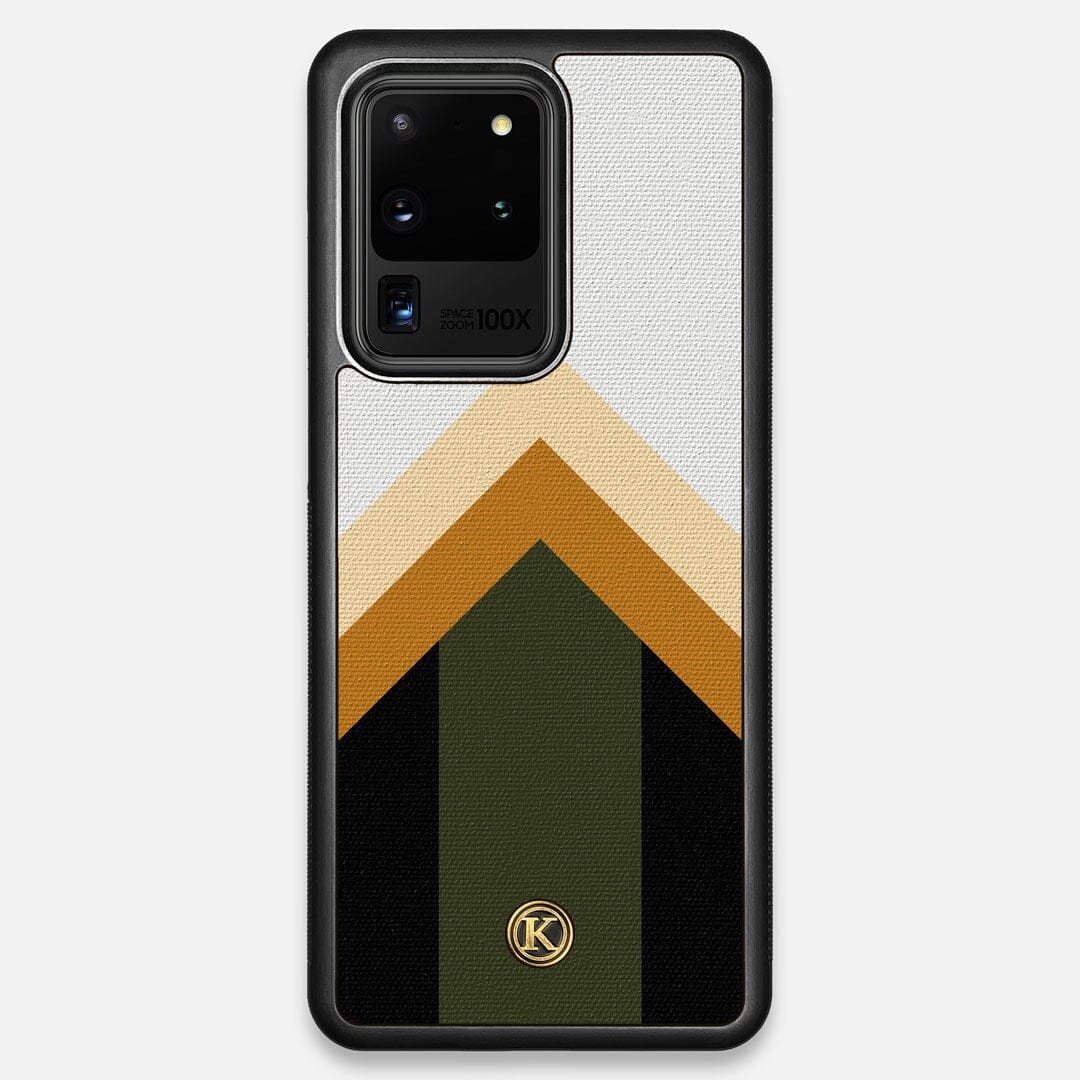 Front view of the Ascent Adventure Marker in the Wayfinder series UV-Printed thick cotton canvas Galaxy S20 Ultra Case by Keyway Designs
