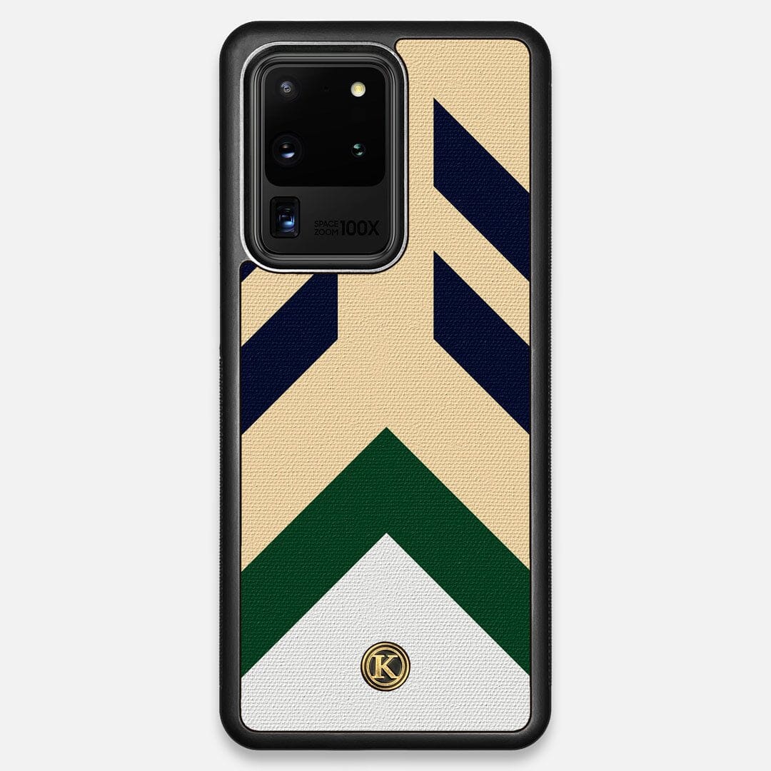 Front view of the Passage Adventure Marker in the Wayfinder series UV-Printed thick cotton canvas Galaxy S20 Ultra Case by Keyway Designs