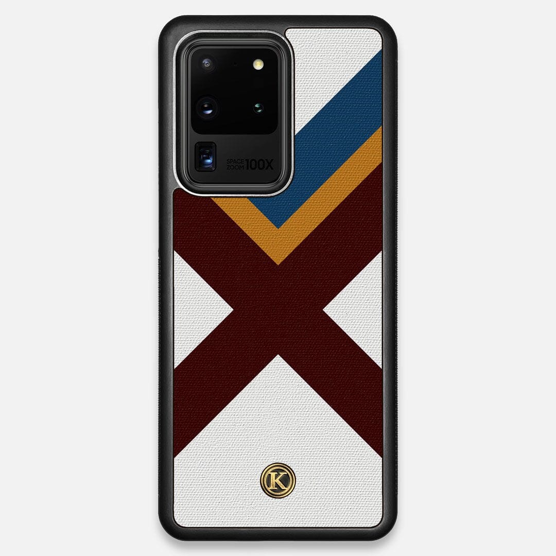 Front view of the Range Adventure Marker in the Wayfinder series UV-Printed thick cotton canvas Galaxy S20 Ultra Case by Keyway Designs