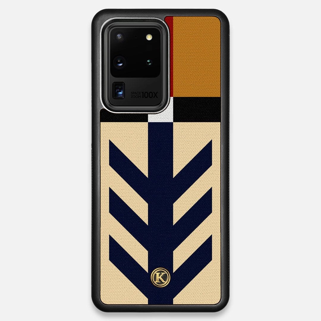 Front view of the Trail Adventure Marker in the Wayfinder series UV-Printed thick cotton canvas Galaxy S20 Ultra Case by Keyway Designs
