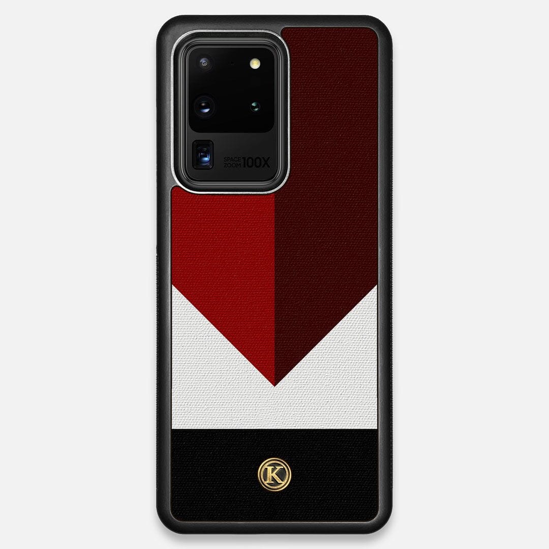Front view of the Valley Adventure Marker in the Wayfinder series UV-Printed thick cotton canvas Galaxy S20 Ultra Case by Keyway Designs