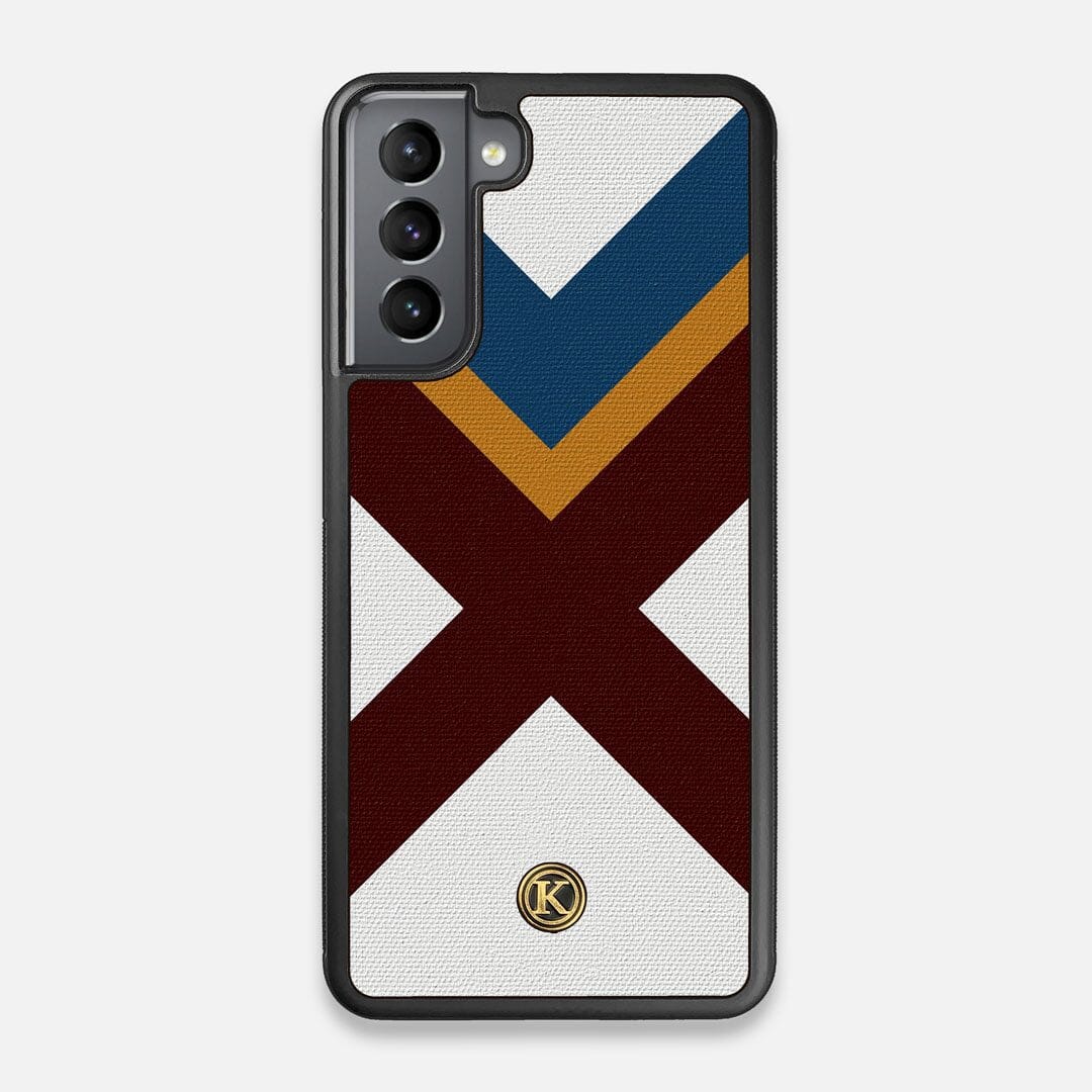 Front view of the Range Adventure Marker in the Wayfinder series UV-Printed thick cotton canvas Galaxy S21 Case by Keyway Designs