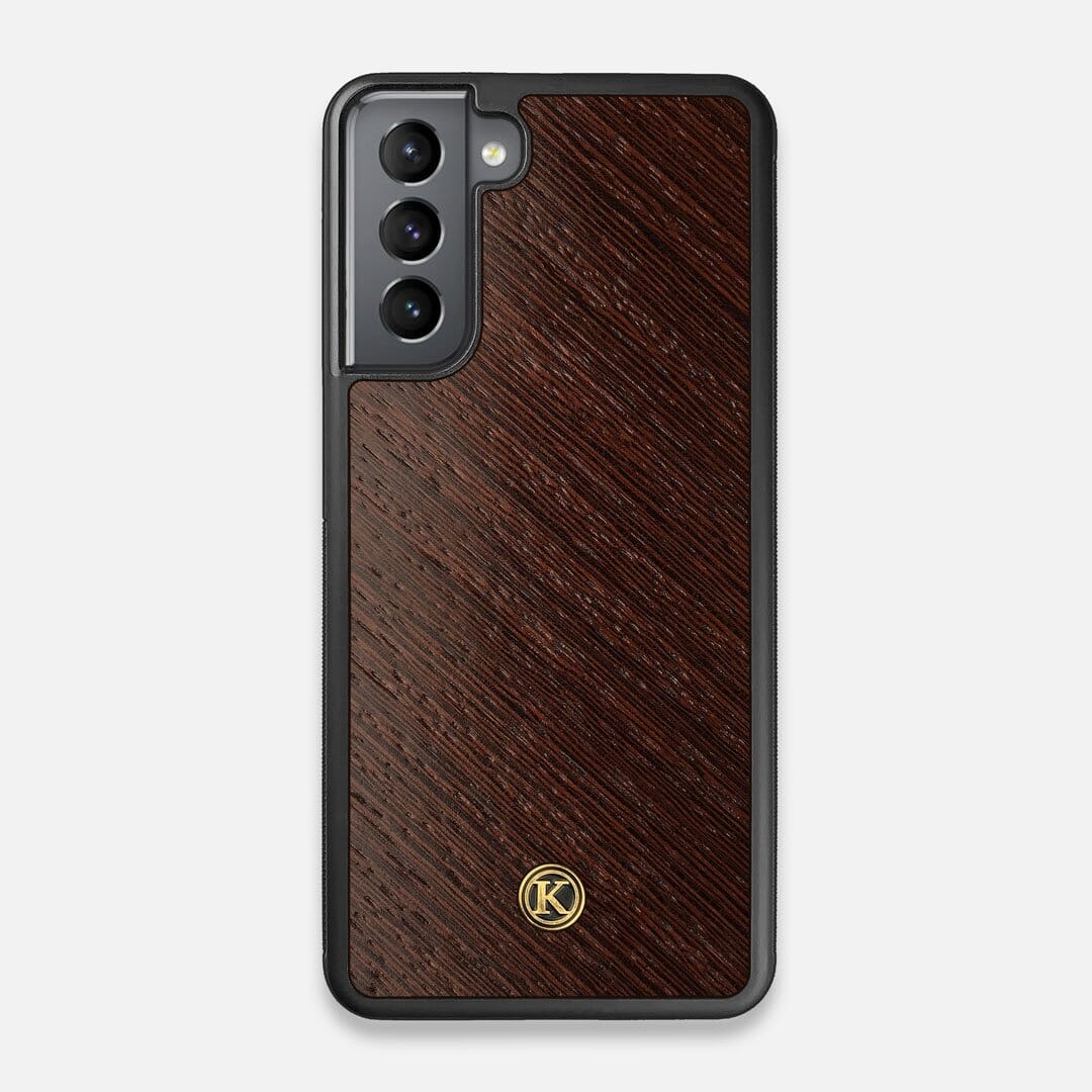 Front view of the Wenge Pure Minimalist Wood Galaxy S21 Case by Keyway Designs