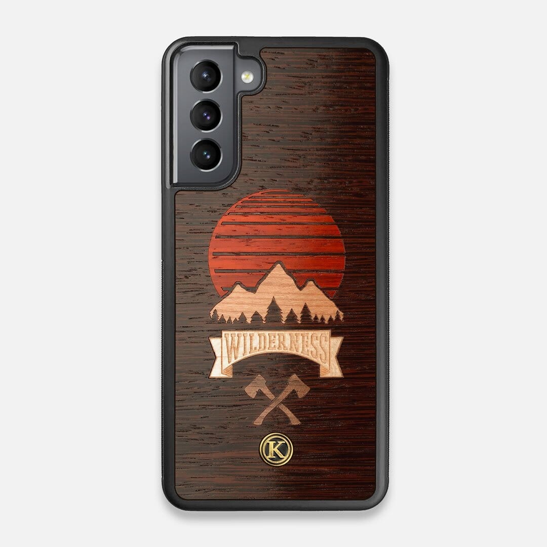Front view of the Wilderness Wenge Wood Galaxy S21 Case by Keyway Designs