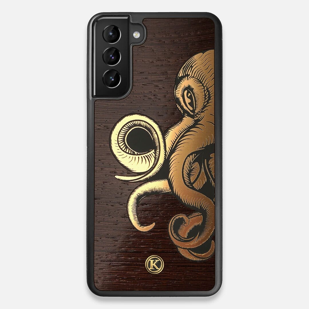 TPU/PC Sides of the classic Camera, silver metallic and wood Galaxy S21 Plus Case by Keyway Designs