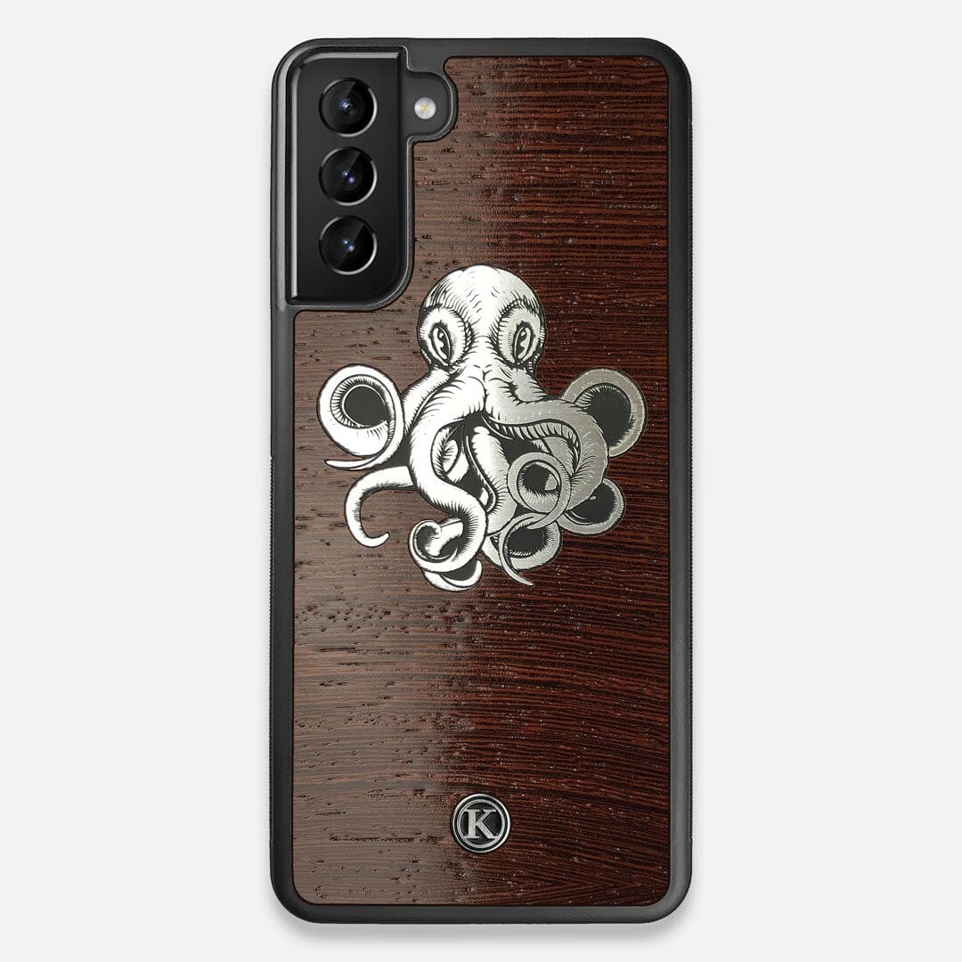Front view of the Prize Kraken Wenge Wood Galaxy S21 Plus Case by Keyway Designs