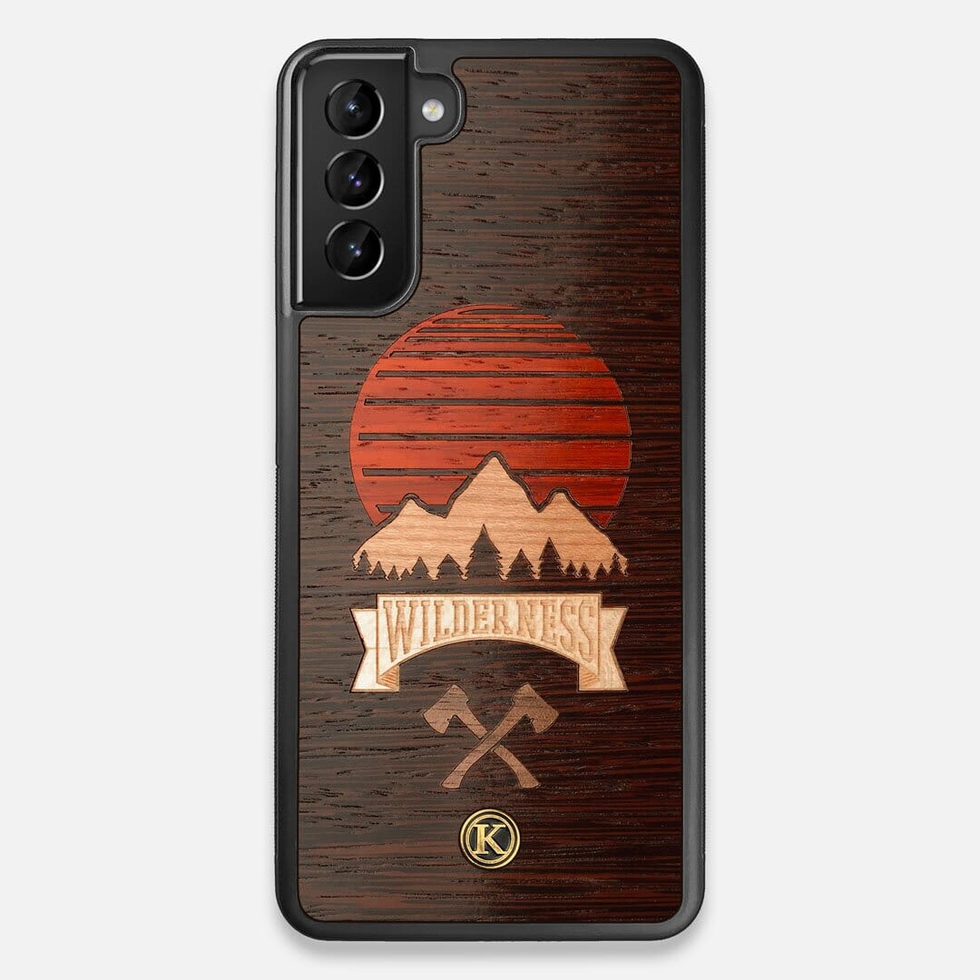 Front view of the Wilderness Wenge Wood Galaxy S21 Plus Case by Keyway Designs