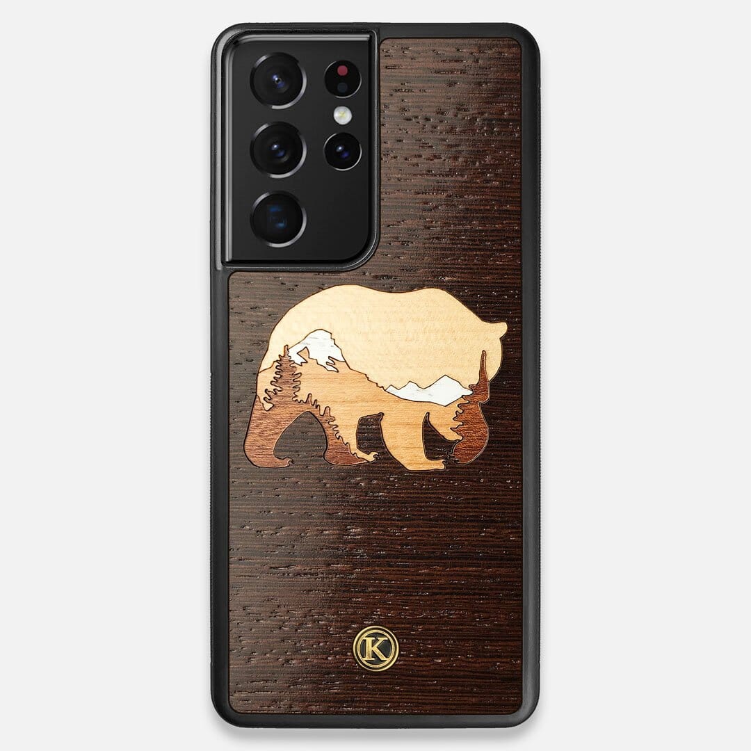 TPU/PC Sides of the Bear Mountain Wood Galaxy S21 Ultra Case by Keyway Designs