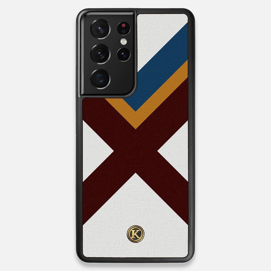 Front view of the Range Adventure Marker in the Wayfinder series UV-Printed thick cotton canvas Galaxy S21 Ultra Case by Keyway Designs