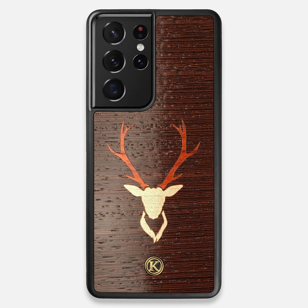 Front view of the Stag Wenge Wood Galaxy S21 Ultra Case by Keyway Designs