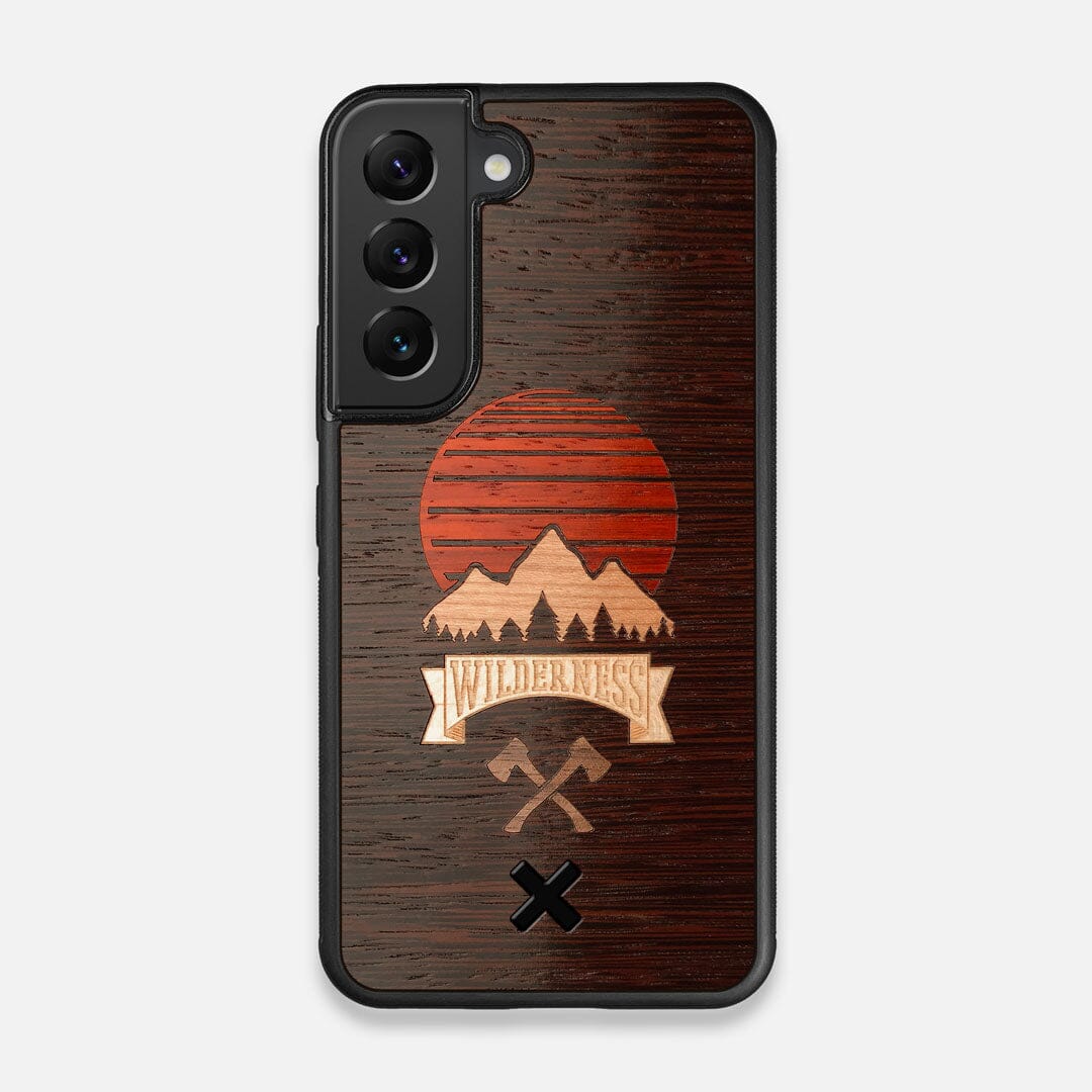 Front view of the Wilderness Wenge Wood Galaxy S22 Case by Keyway Designs