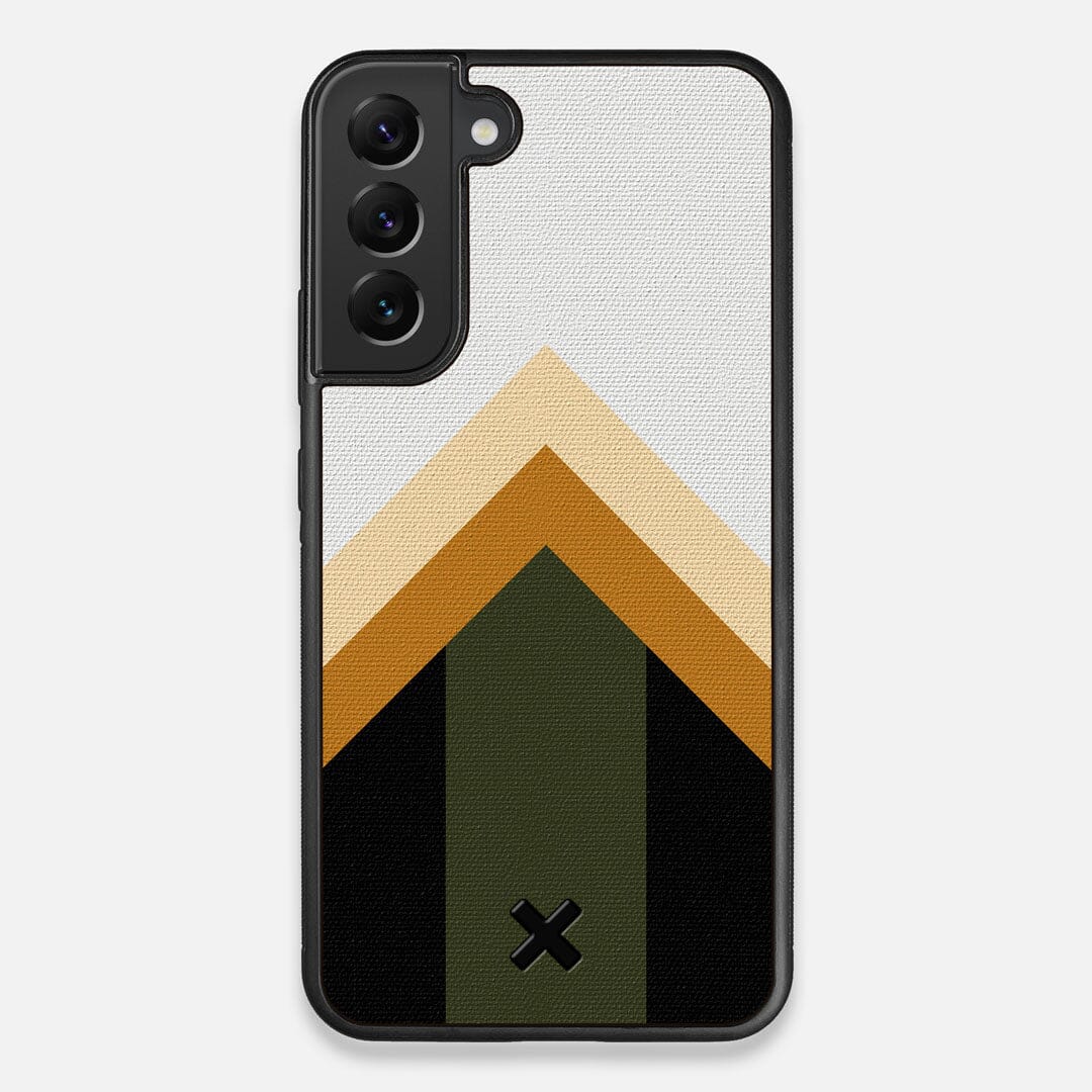 Front view of the Ascent Adventure Marker in the Wayfinder series UV-Printed thick cotton canvas Galaxy S22 Plus Case by Keyway Designs