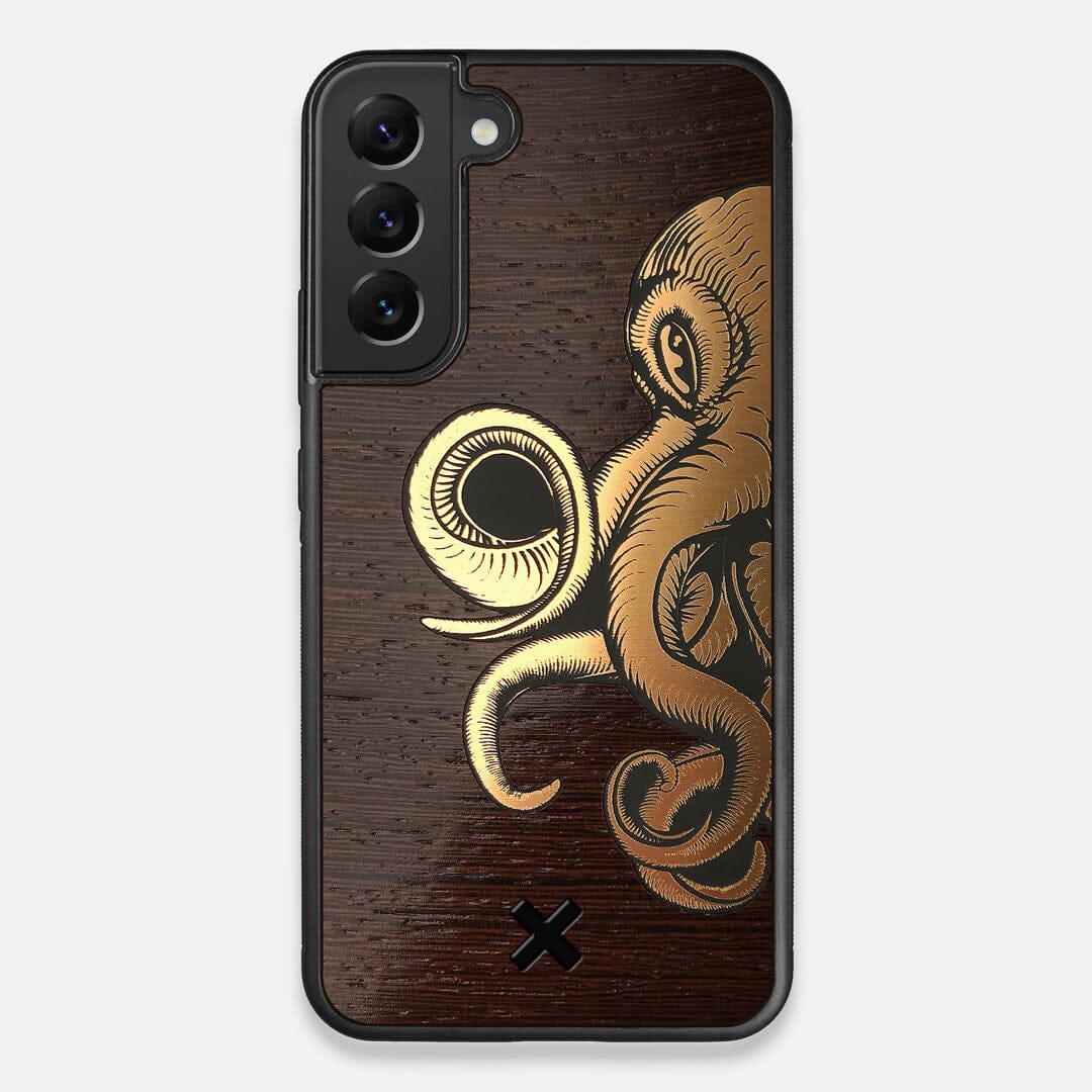 TPU/PC Sides of the classic Camera, silver metallic and wood Galaxy S22 Plus Case by Keyway Designs