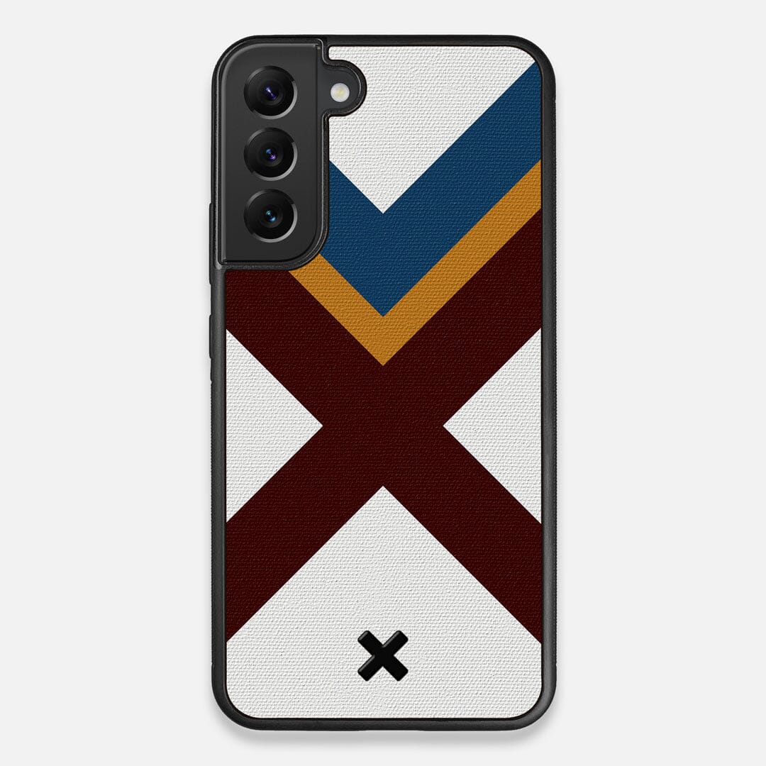 Front view of the Range Adventure Marker in the Wayfinder series UV-Printed thick cotton canvas Galaxy S22 Plus Case by Keyway Designs