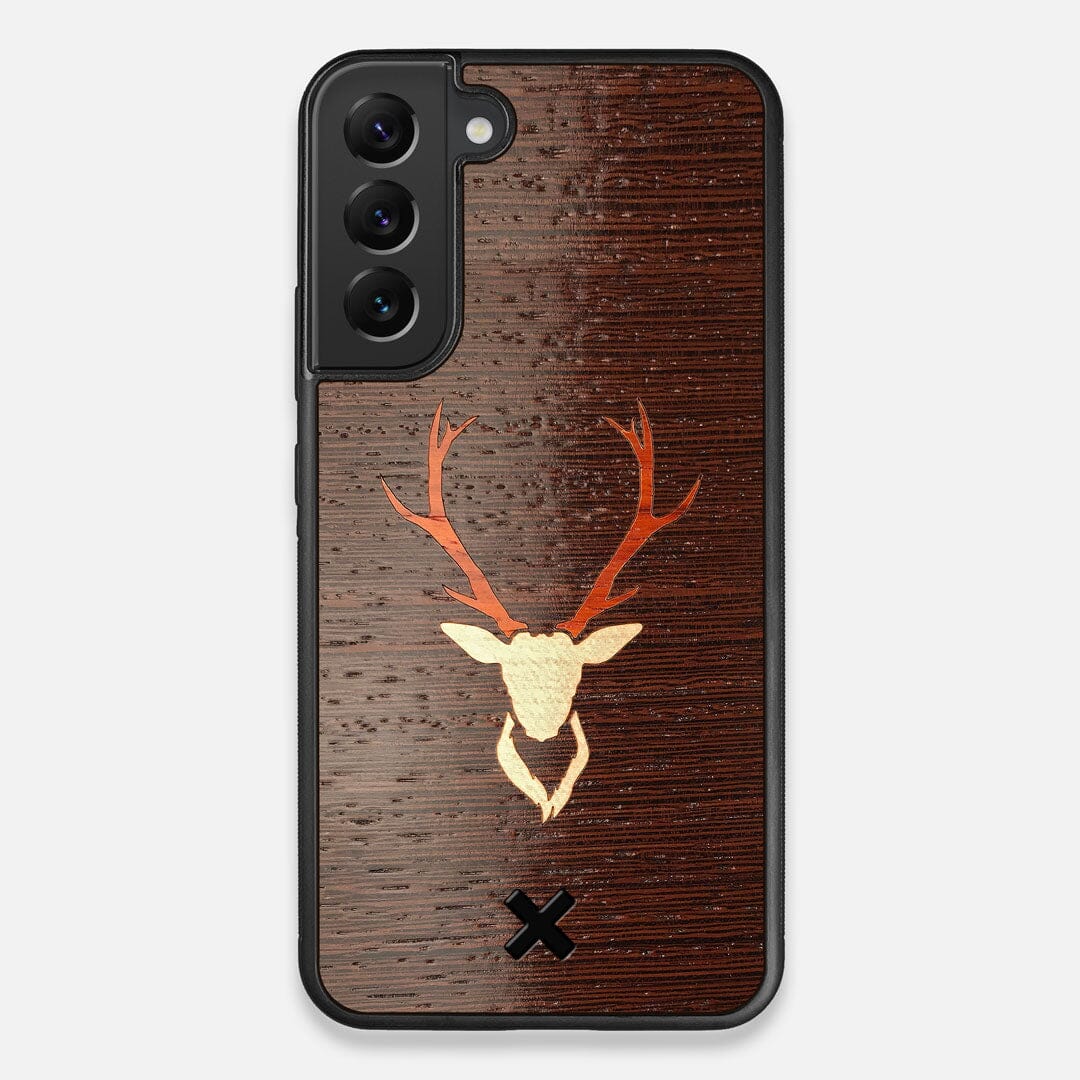 Front view of the Stag Wenge Wood Galaxy S22 Plus Case by Keyway Designs