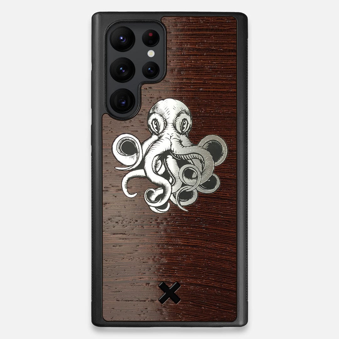 Front view of the Prize Kraken Wenge Wood Galaxy S22 Ultra Case by Keyway Designs