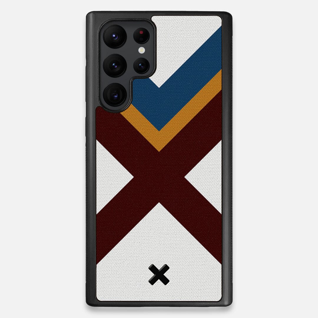 Front view of the Range Adventure Marker in the Wayfinder series UV-Printed thick cotton canvas Galaxy S22 Ultra Case by Keyway Designs