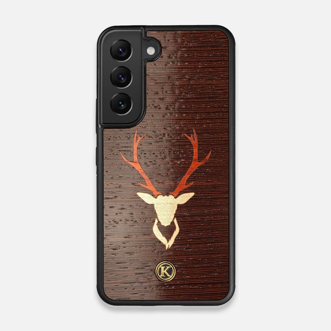 Front view of the Stag Wenge Wood Galaxy S22 Case by Keyway Designs