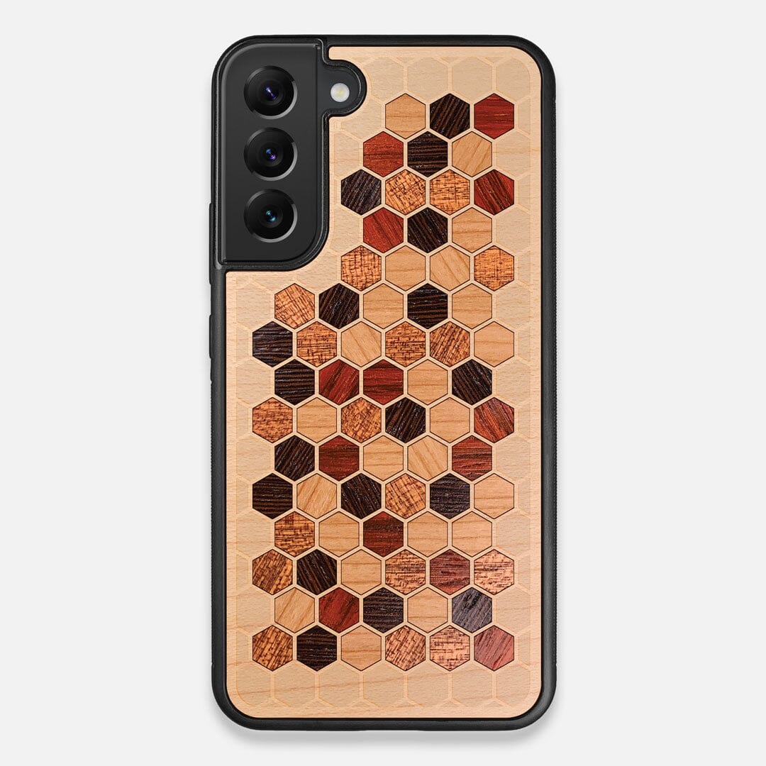 Front view of the Cellular Maple Wood Galaxy S22 Plus Case by Keyway Designs