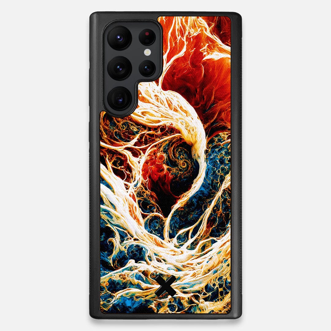Front view of the stylized AI generated art print created by John Wingfield printed to cotton canvas Galaxy S22 Ultra Case by Keyway Designs