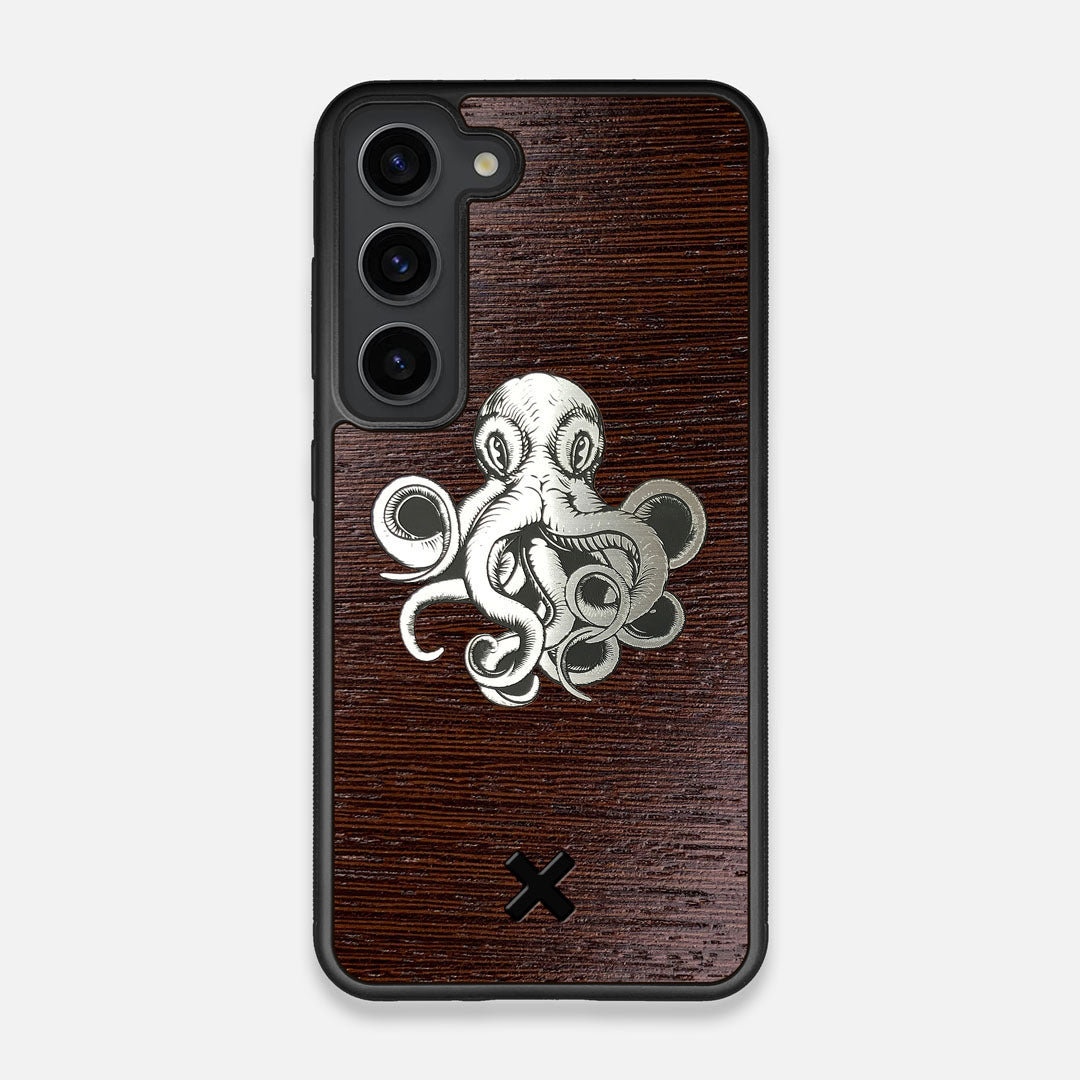 Front view of the Prize Kraken Wenge Wood Galaxy S23 Case by Keyway Designs