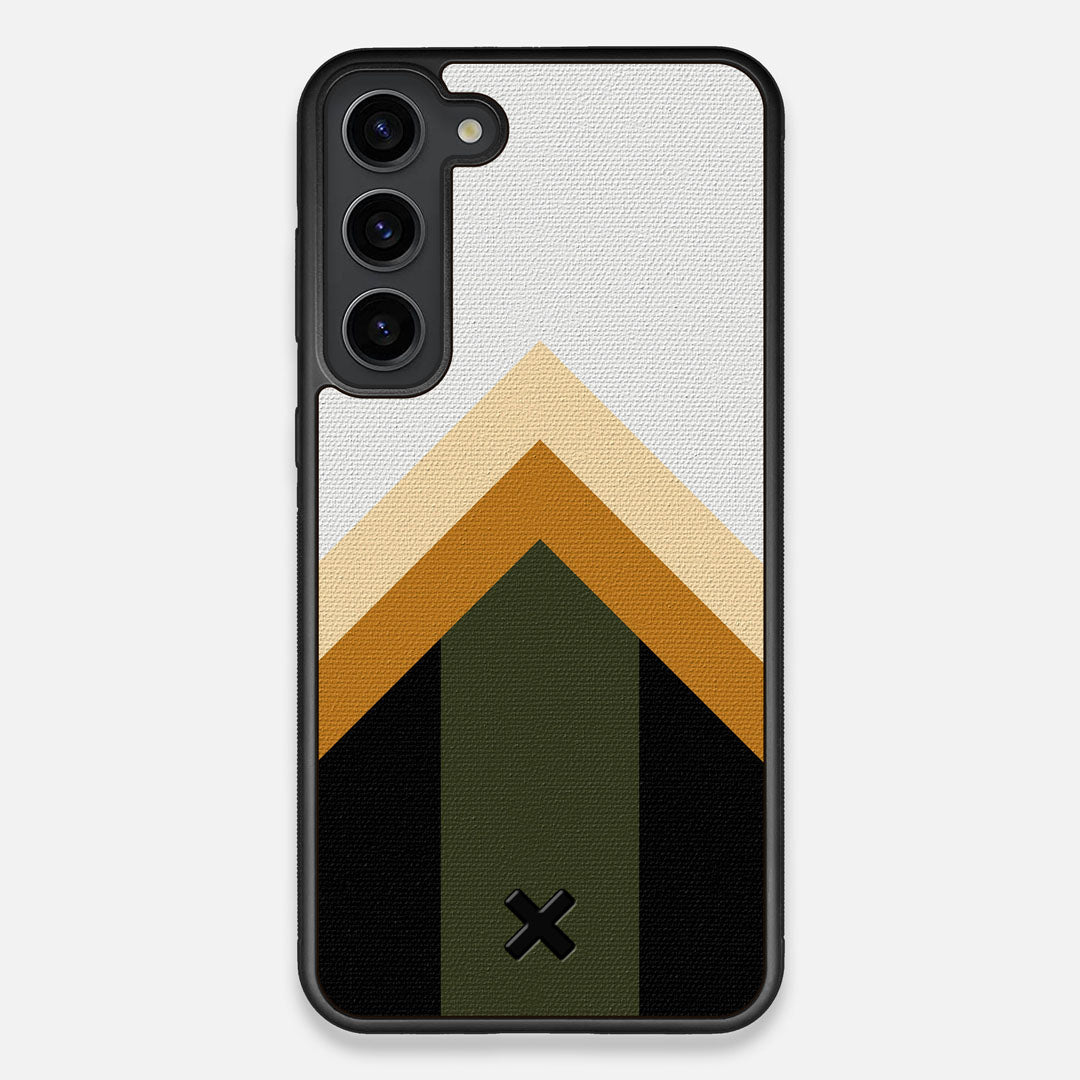 Front view of the Ascent Adventure Marker in the Wayfinder series UV-Printed thick cotton canvas Galaxy S23 Plus Case by Keyway Designs