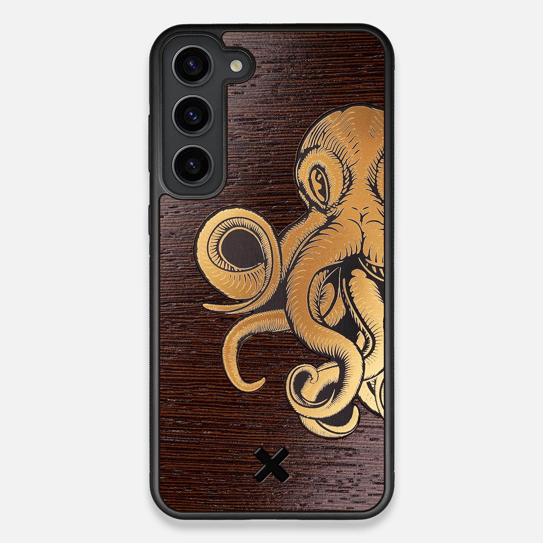 TPU/PC Sides of the classic Camera, silver metallic and wood Galaxy S23 Plus Case by Keyway Designs
